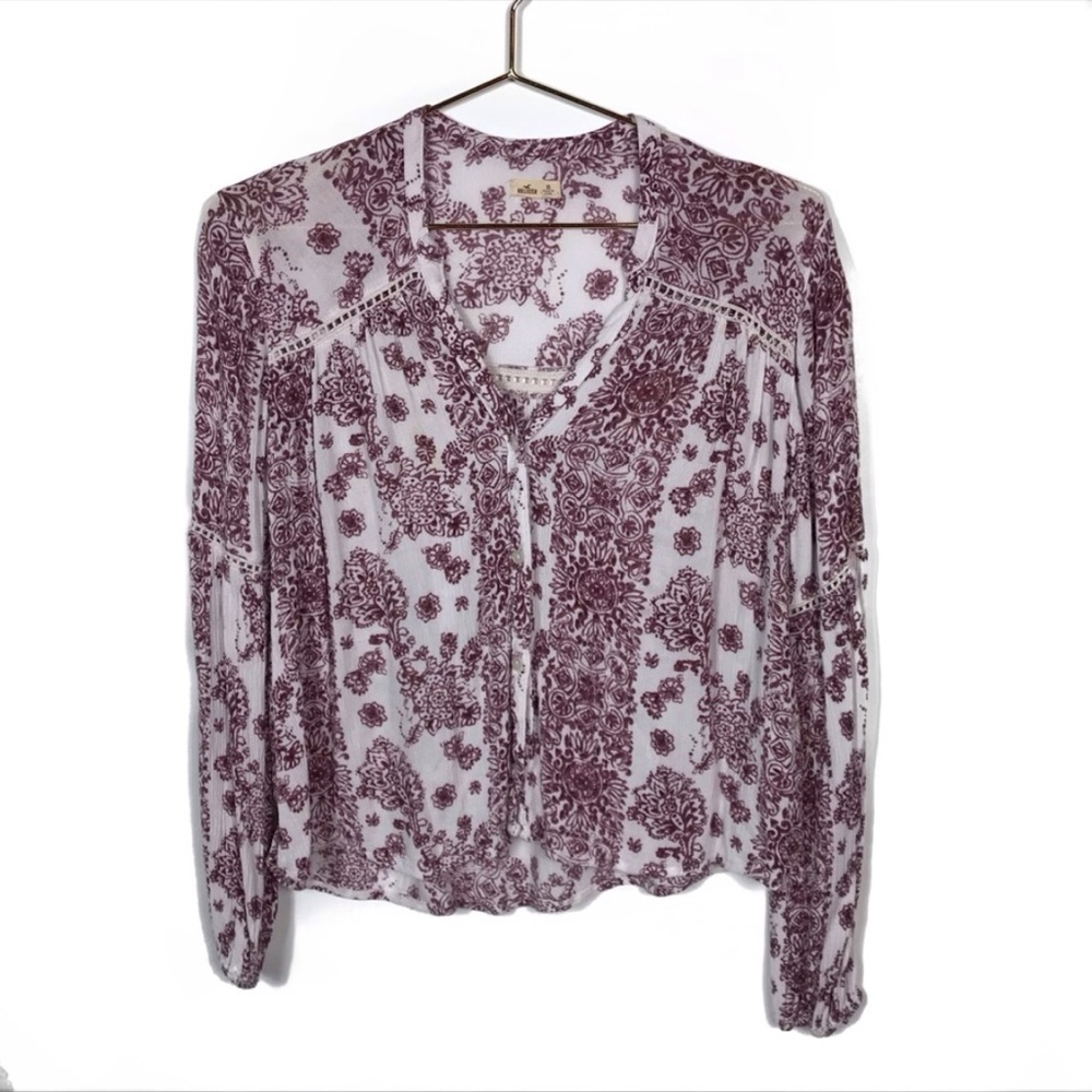 Hollister Button Down Boho Top #915